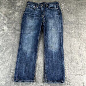 Levi's 514 Jeans Men 34x30 Blue Straight Leg Dark Wash Denim Stretch